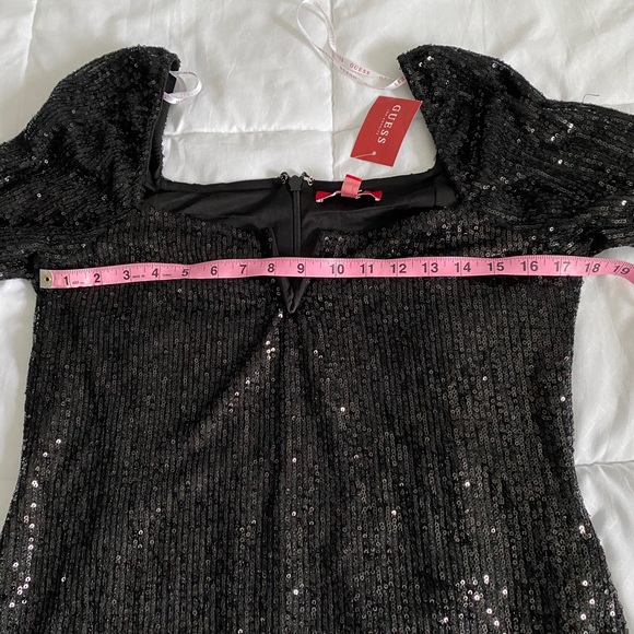Guess black sequined dress, XL, that will light up any party. Glamorous (NWT) - Picture 11 of 16